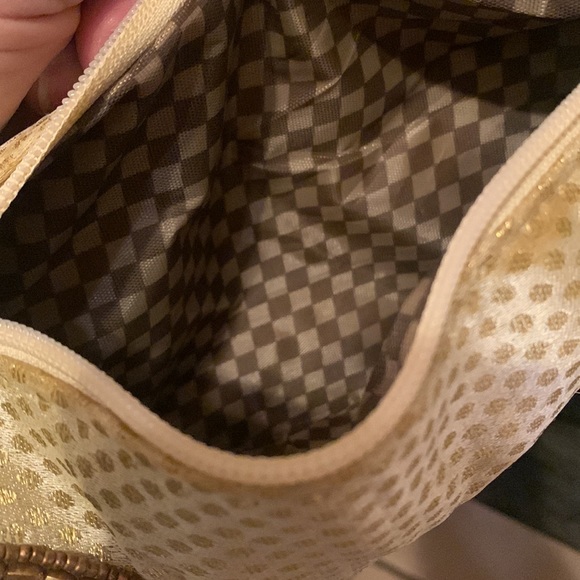 Cream Fortune Cookie Purse Handcrafted Made in India - Picture 7 of 9